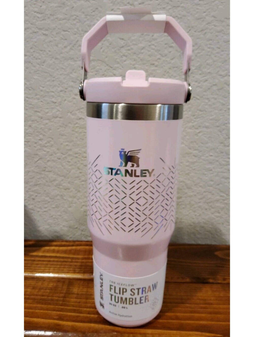 Stanley Ice Flow Flip Straw Tumbler 30oz PINK ICICLE GLOSS Insulated